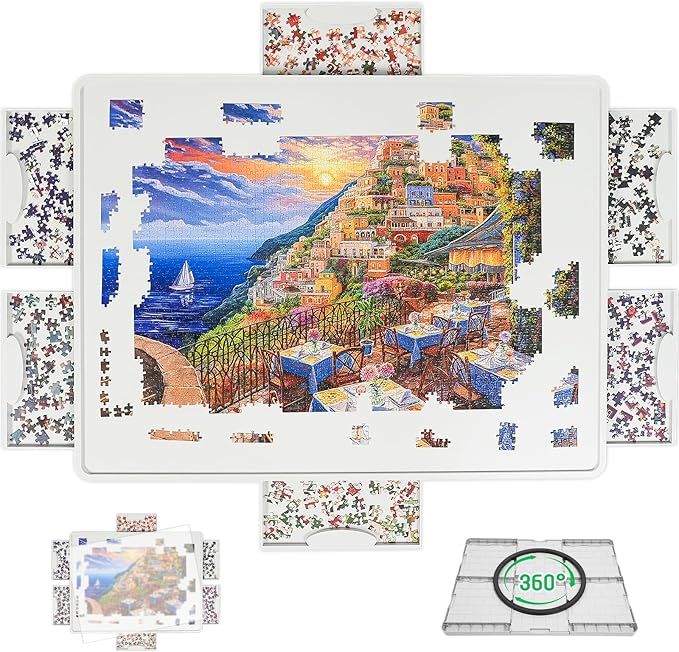 BuilderButler Lightweight 1500 Pieces Rotating Puzzle Board