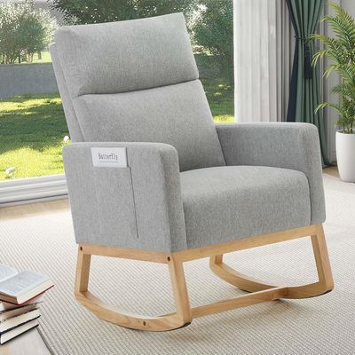 Zedachica Upholstered Nursery Glider Rocking Chair