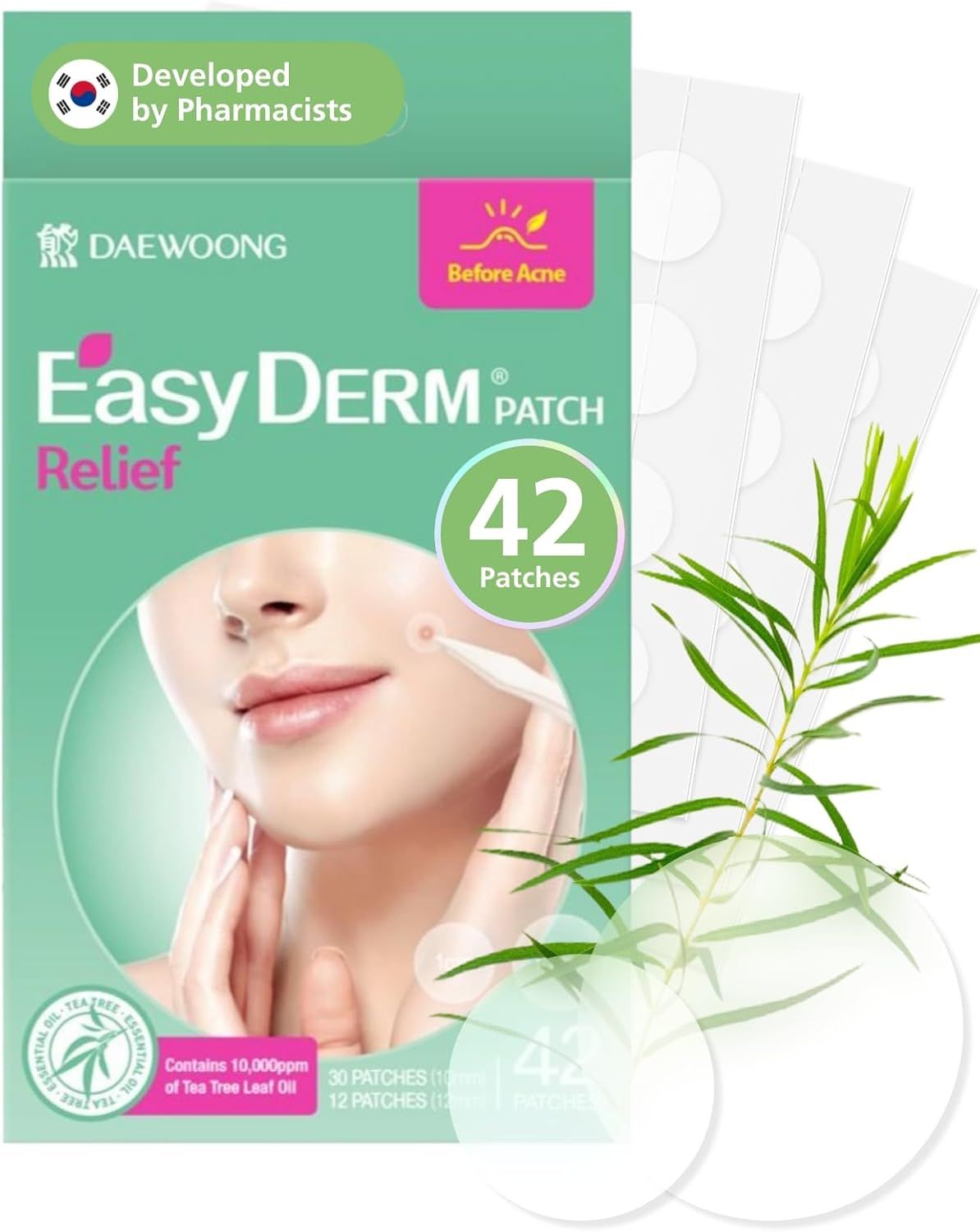 EasyDerm Relief Invisible Patch, 42 Count