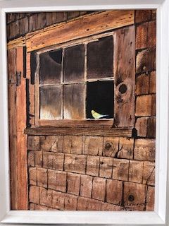 'Window Watcher", Original Artwork Signed A. Stewart