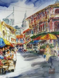 Autographed Print  by James Koh; Chinatown