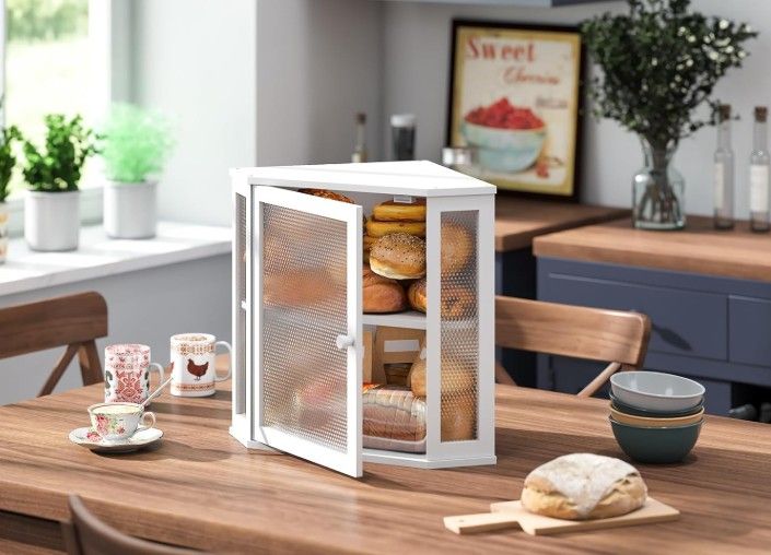 STDDRE Kitchen Countertop Corner Bread Box
