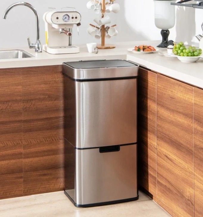 Costway 19 Gal Stainless Steel Trash Can