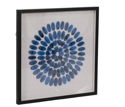 *Imperfect* Elevarre Caspian Agate Stone Framed Shadow Box, 24"x24"