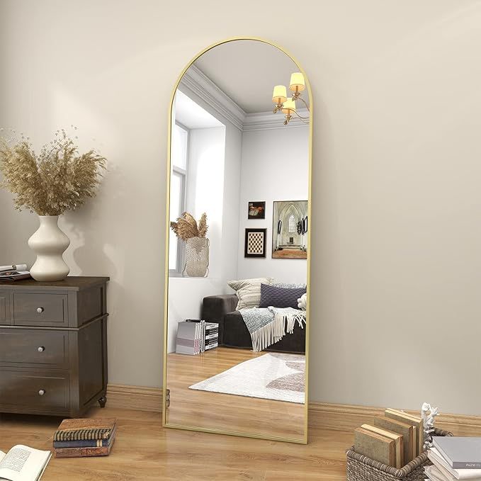 BEAUTYPEAK 58"x18" Arched Full Length Mirror