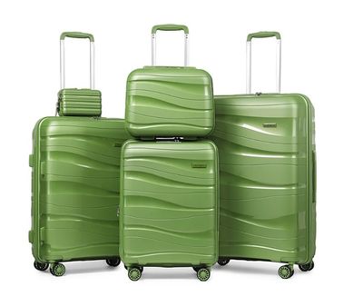 Joyway 5-Piece Luggage PP Hardshell Spinner Suitcase Set
