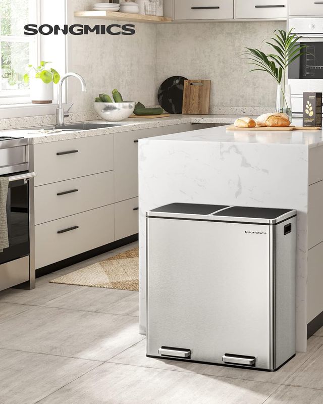 *Imperfect* SONGMICS 2x8 Gallon Garbage Can