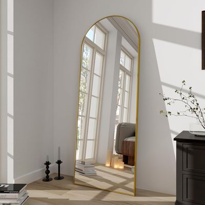 BEAUTYPEAK 64"x21" Full Length Mirror, Gold