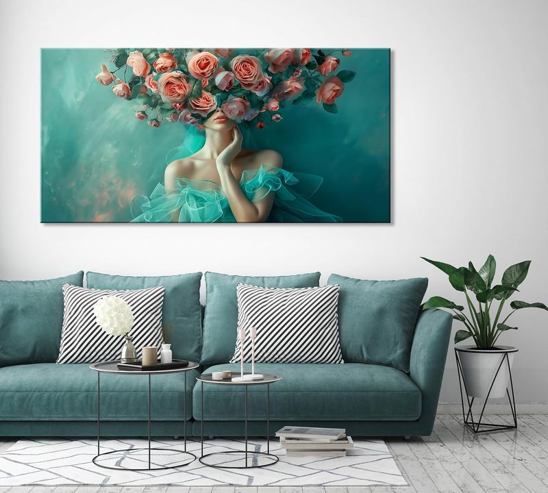 LASMOND Gorgeous Lady Light Spring Wall Art, 20"x40"