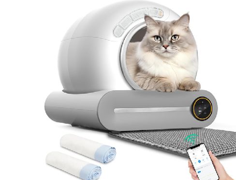 Smart Automatic Self Cleaning Cat Litter Box, 65L