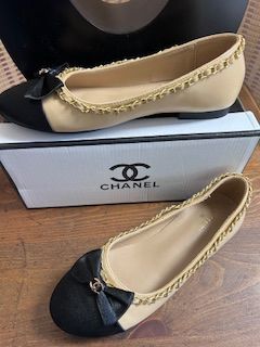 Imitation Chanel Ballet Flats, sz 39