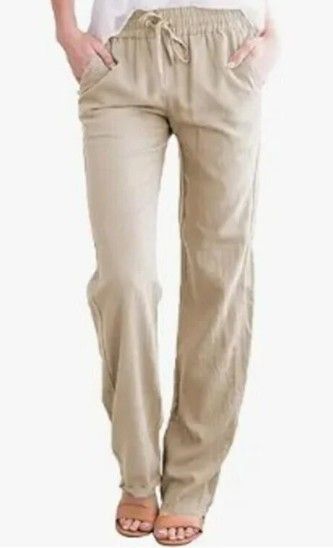 Orfenegro Studiio Women's Linen Pants; Large