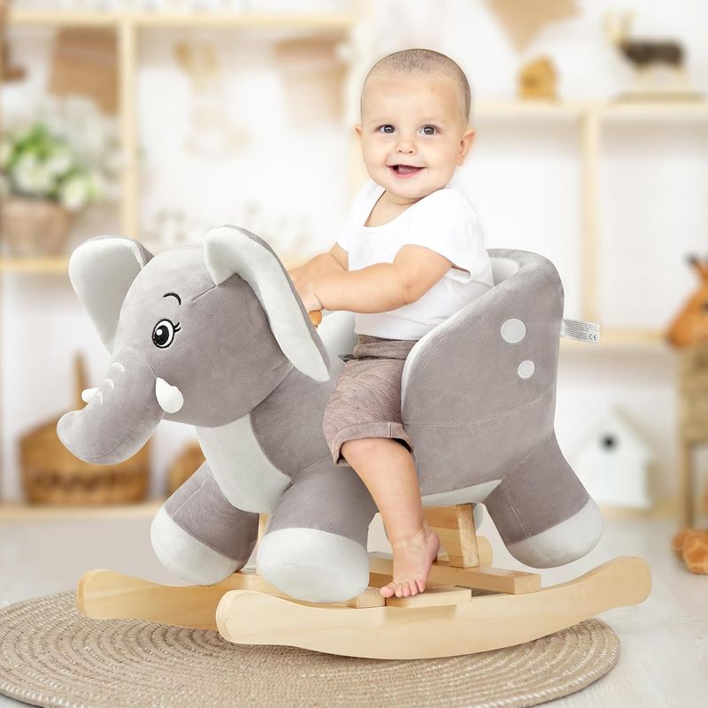 FUNLIO Elephant Baby Rocking Horse