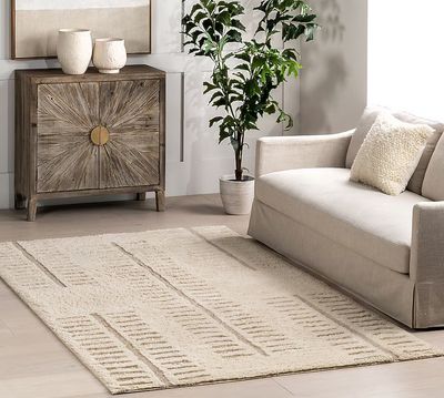 Union Rustic 5'x8' Finlay Modern Wool Area Rug