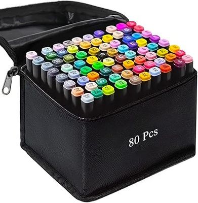 80 Colors Alcohol Markers