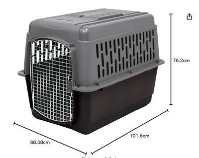 Petmate Aspen Pet Pet Porter, Light Gray, 70-90 LBS