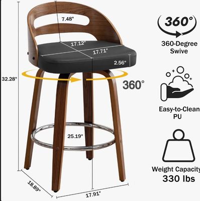 Corrigan Studio (Set of 2) Mahtab Swivel Bar and Counter Stool