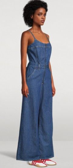 LEVI'S Denim Bustier Jumpsuit, sz Large