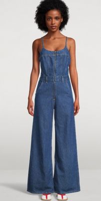 LEVI'S Denim Bustier Jumpsuit, sz Large