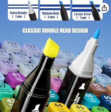 168 Colors Alcohol Markers