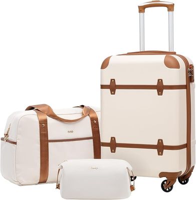 Coolife 3-Piece Suitcase Luggage Set