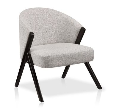 Bouclair Wood Fabric Accent Chair