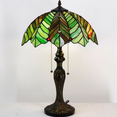 Tiffany Antique Stained Glass Reading Table Lamp