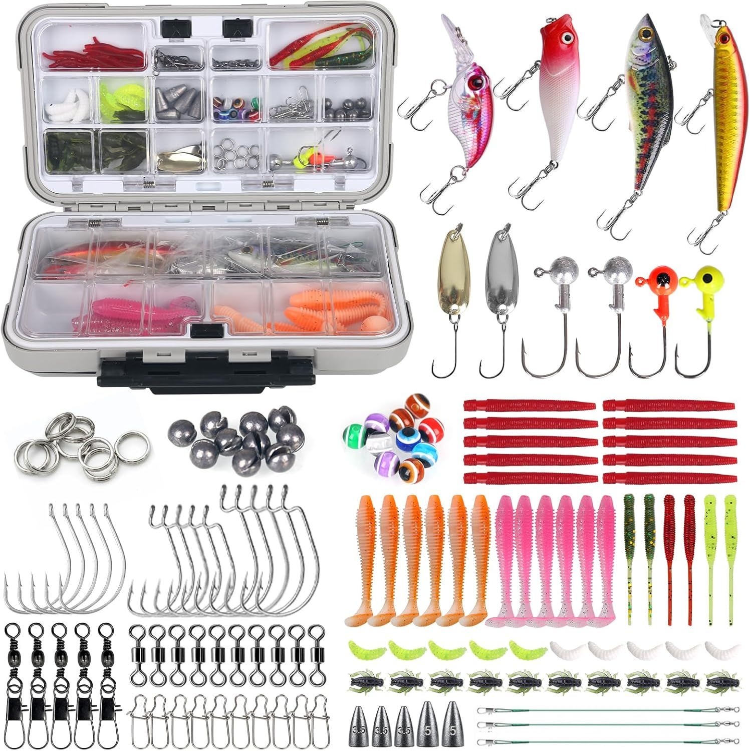 137Pcs Fishing Gear Lures Bait Kit