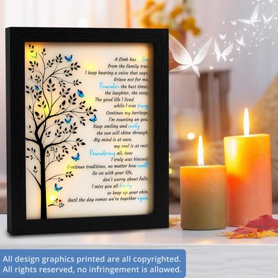 WOODEXPE LED Shadow Memorial Box