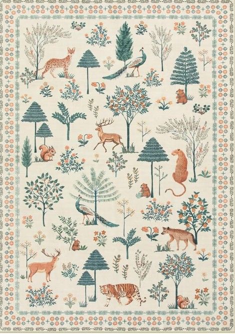 2'x3' Jungle Kids Rug for Nursery Aesthetic