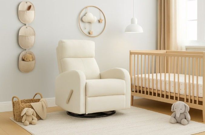 Concord Baby Charleston Fabric Swivel Glider Recliner