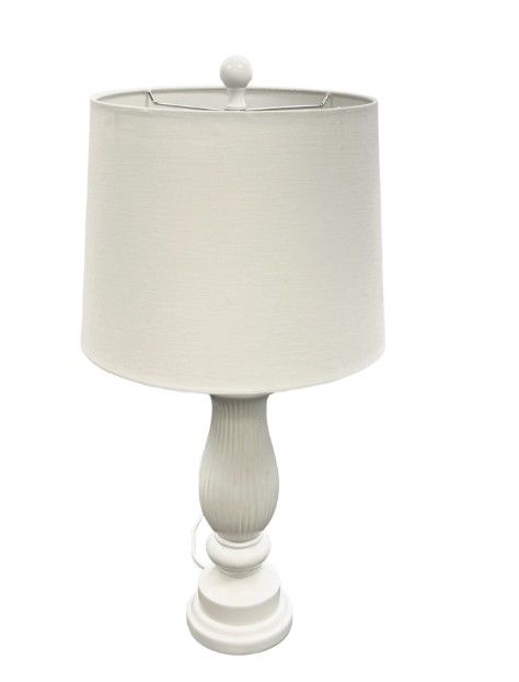 Aspen Creative 26" White Ceramic Table Lamp