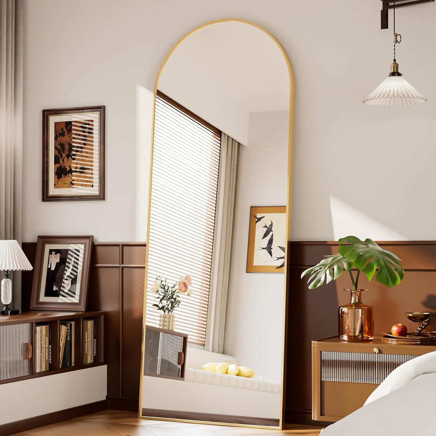 BEAUTYPEAK Full Length Mirror 56"x21", Gold