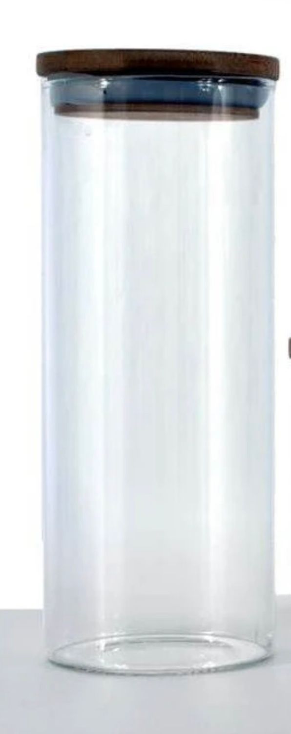 Glass Jar with Bamboo Lid