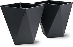 Gardrium 11 inch Large Plant Flower Pots, Set of 2
