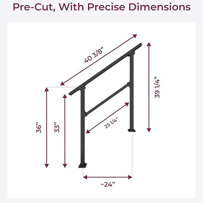 CR Fence and Rail Hand Rails, 3-Step