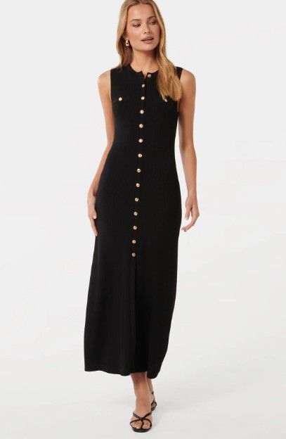 Ricki's Ribbed Bodycon Midi Dress, Size Medium