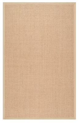 nuLOOM Elijah Seagrass with Border Beige 8 ft. x 10 ft. Indoor Area Rug