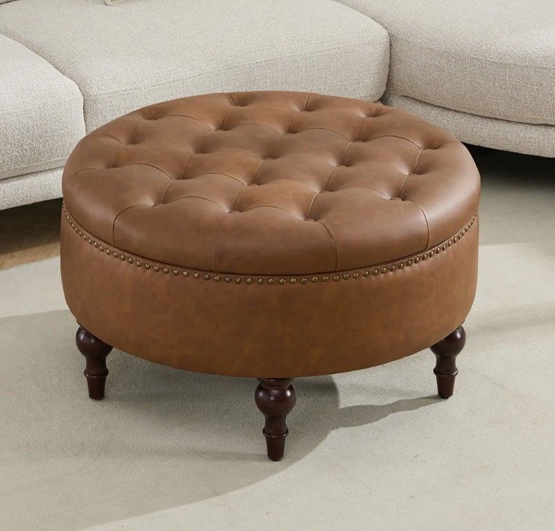 *Imperfect* Ellersick Round Storage Ottoman