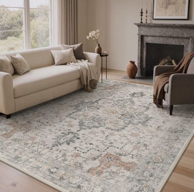Pink Bungalow 9'x12' Roehit Beige/Brown Area Rug