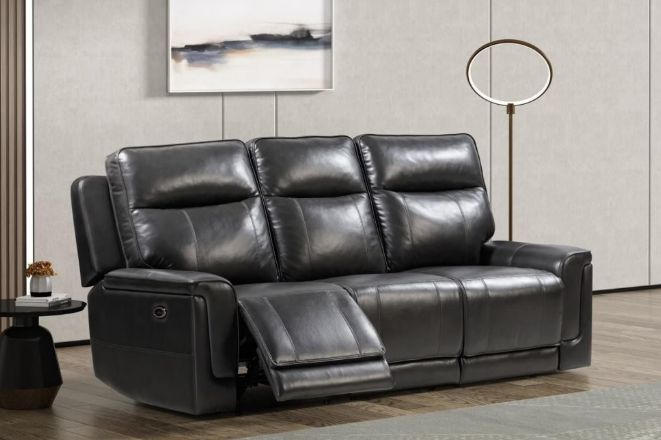 Brassex Mia Power Recliner Sofa, Charcoal