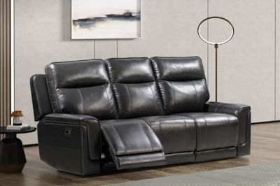 Brassex Mia Power Recliner Sofa, Charcoal