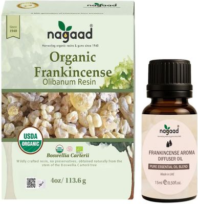 nagaad Organic Frankincense Resin &amp; Essential Oil Set