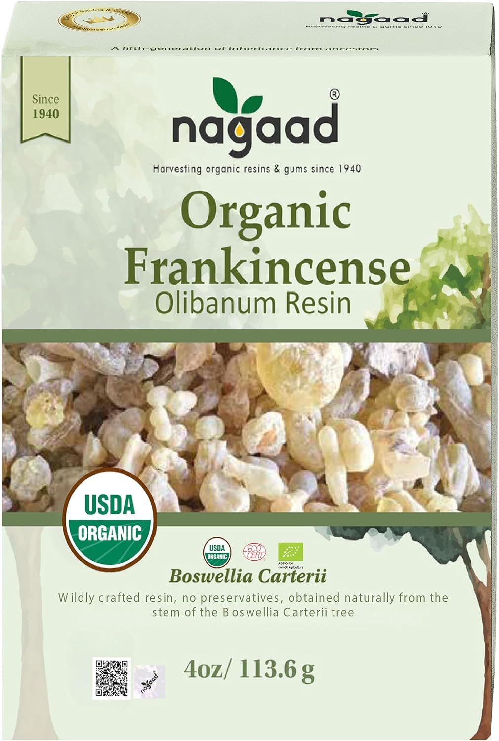 nagaad Organic Frankincense Boswellia Carterii Incense Resin