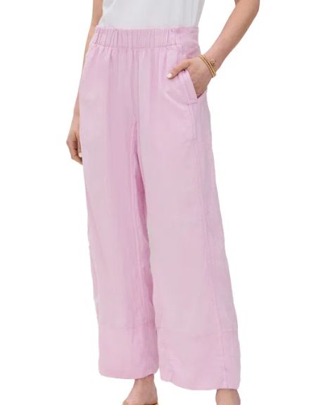 Free People Days End Linen Pull On Pants
