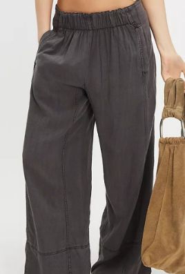 Free People Days End Linen Pull On Pants