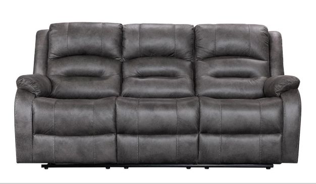 Larissa Collection 78" Reclining Sofa, Grey