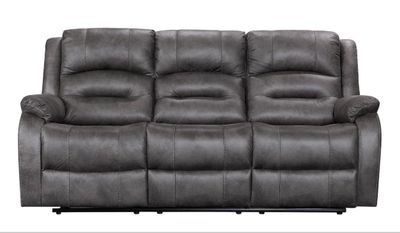 Larissa Collection 78" Reclining Sofa, Grey