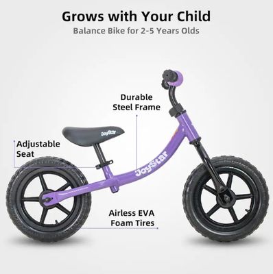 JOYSTAR 12" Marcher Toddler Balance Bike, Purple