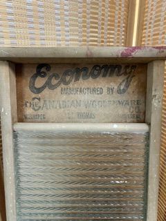 Vintage Economy Wood &amp; Glass Canadian Washboard